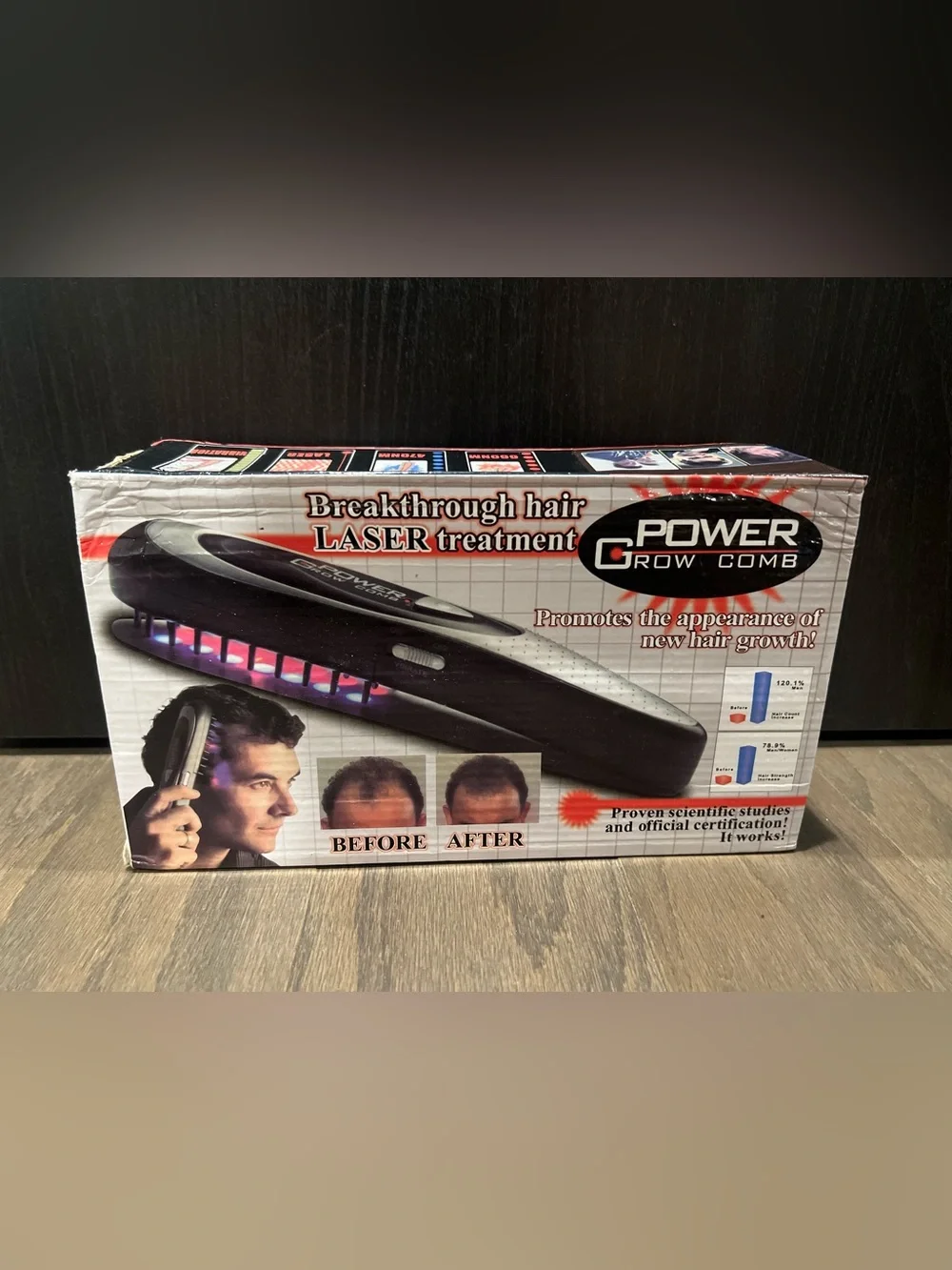 Power Grow Comb Laser Hair Treatment Kit As Seen On TV Complete in Box CIB
